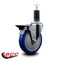Service Caster 5'' Blue Poly Swivel 1-1/4'' Expanding Stem Caster with Brake SCC-EX20S514-PPUB-BLUE-PLB-114 - alternate 4